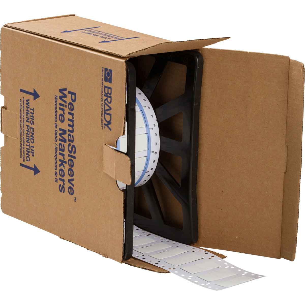 117086-HX-500-2-WT-2 PermaSleeve krimpkousen voor draadmarkering, 25,40 mm (B) x 21,62 mm (H), Wit 117086-HX-500-2-WT-2 PermaSleeve krimpkousen voor draadmarkering, 25,40 mm (B) x 21,62 mm (H), Wit