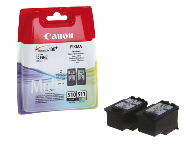 1733583 inkcartridge canon pg-510 cl-511 zwart kleur