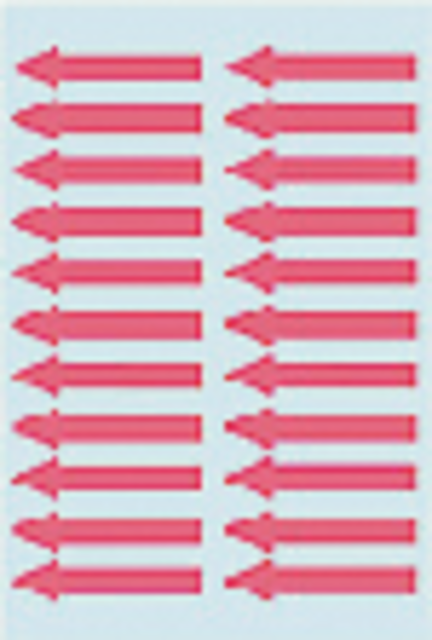 Etiket HERMA 4143 38x7mm pijl rood 88stuks Etiket HERMA 4143 38x7mm pijl rood 88stuks