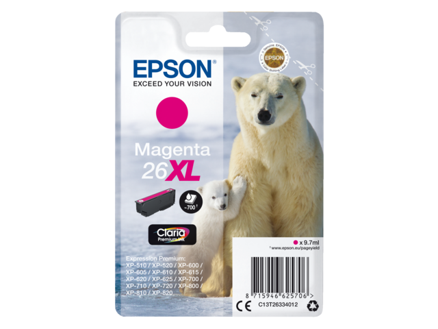 2666484 inkcartridge epson 26xl t2633 rood