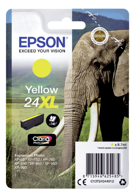 2666459 inkcartridge epson 24xl t2434 geel
