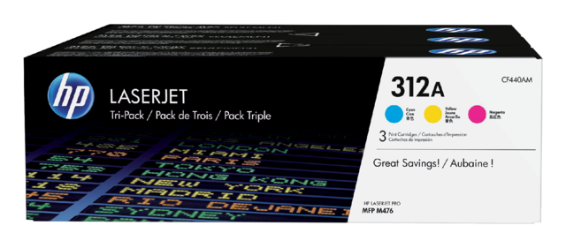 Toner cartridge HP CF440AM 312A 3 colors
