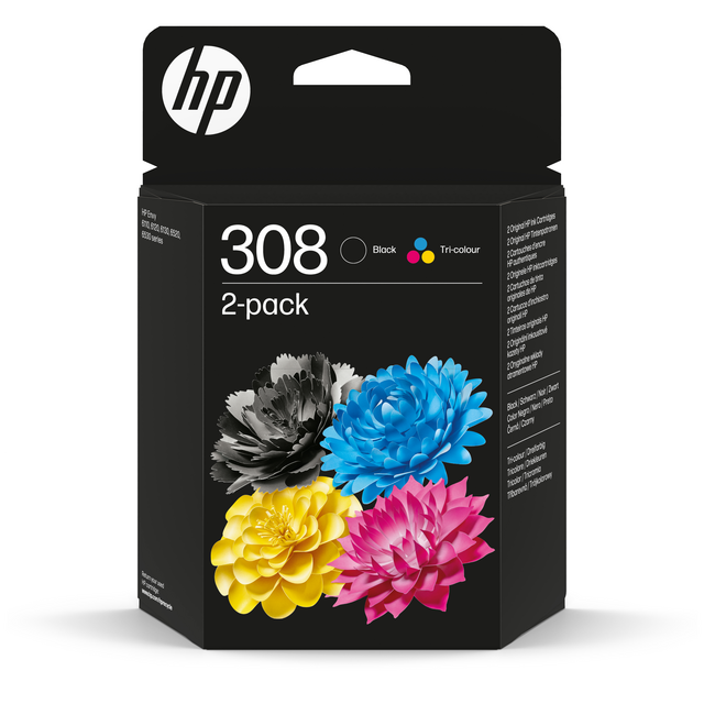 Ink cartridge HP 6L6S6UE 308 black + 3 colors