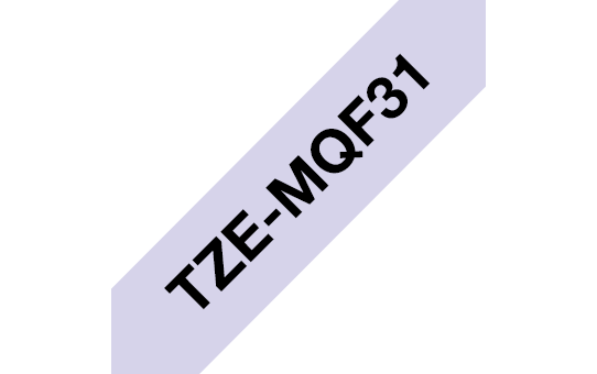 Brother TZe-MQF31 zwart op pastel paars 12mm