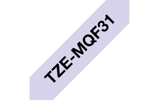 TZe-MQF31 zwart op pastel paars 12mm TZe-MQF31 zwart op pastel paars 12mm