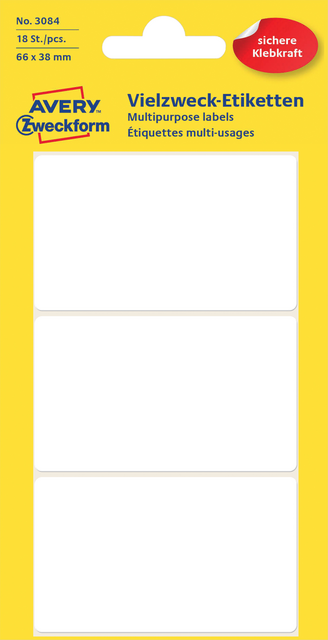 3084 etiket avery zweck 3084 66x38mm 18st