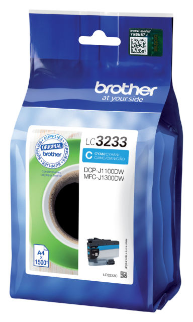 Inktcartridge Brother LC-3233C blauw Inktcartridge Brother LC-3233C blauw