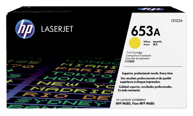 Toner cartridge HP CF322A 653A yellow