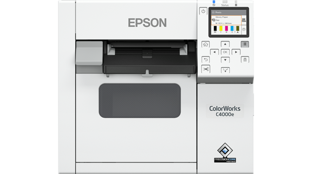 Epson ColorWorks C4000, Gloss Black Ink, cutter, ZPLII, USB, Ethernet Epson ColorWorks C4000, Gloss Black Ink, cutter, ZPLII, USB, Ethernet