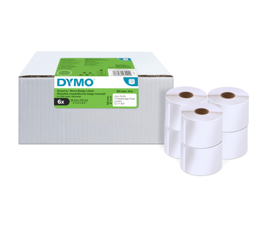 Dymo 2093092 6-pack LW etiket 99014, 54x101mm wit papier