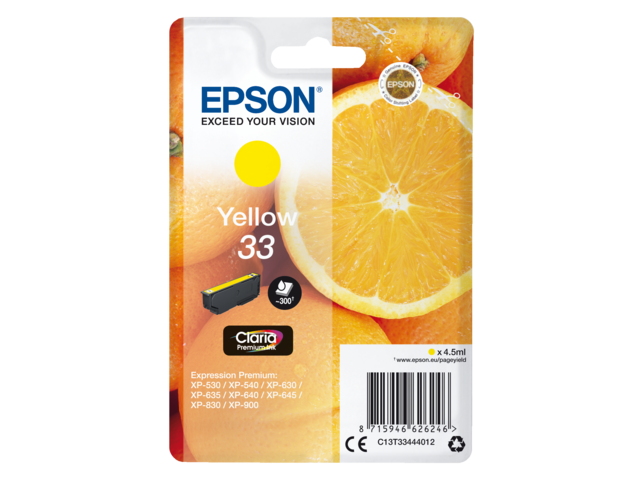 2666548 inkcartridge epson 33 t3344 geel