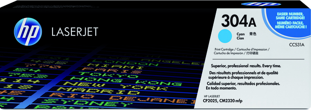 Toner cartridge HP CC531A 304A blue Toner cartridge HP CC531A 304A blue