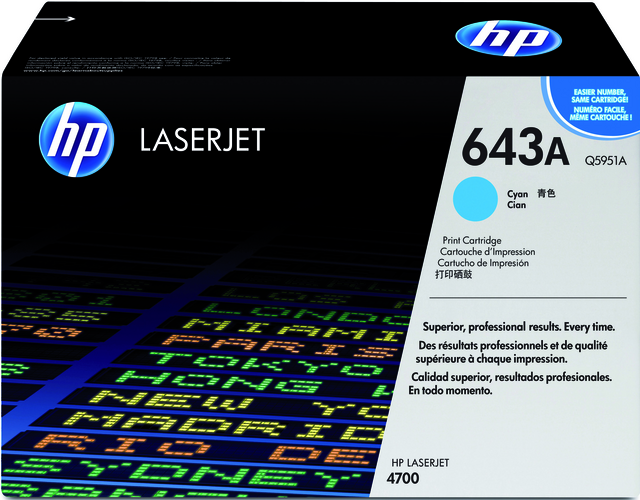 Toner cartridge HP Q5951A 643A blue