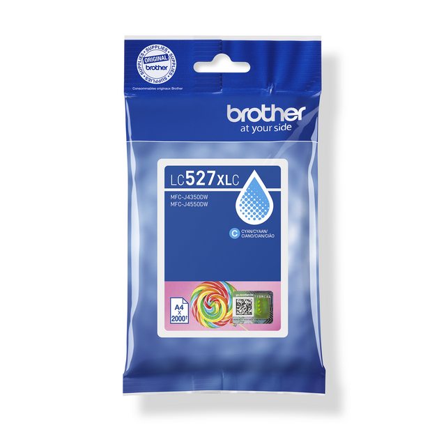 Inktcartridge Brother LC-527XLC blauw Inktcartridge Brother LC-527XLC blauw