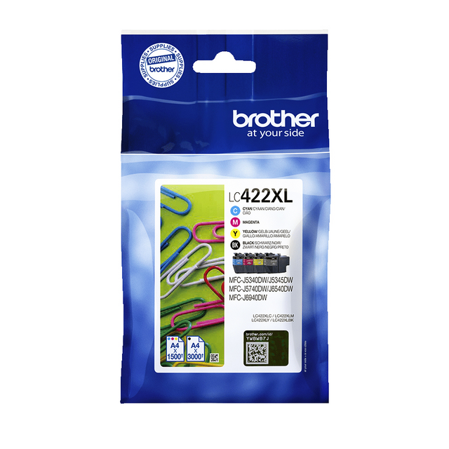 INK CARTRIDGE BROTHER LC-422XLVAL BLACK 3 COLORS INK CARTRIDGE BROTHER LC-422XLVAL BLACK 3 COLORS