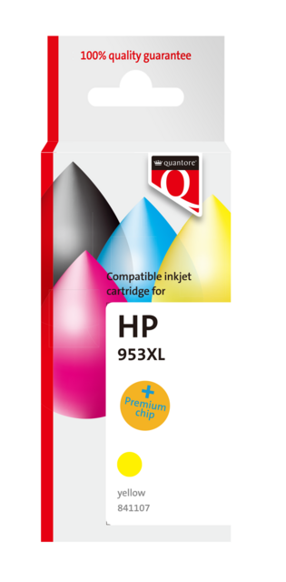 Inktcartridge Quantore alternatief tbv HP F6U18AE 953XL geel HC Inktcartridge Quantore alternatief tbv HP F6U18AE 953XL geel HC