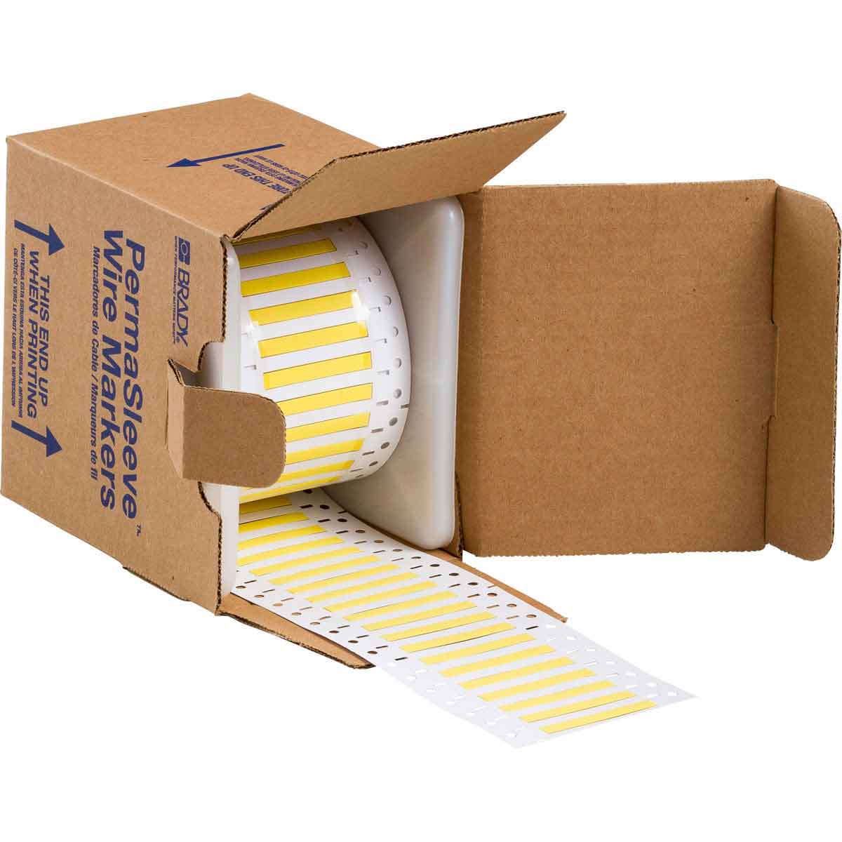 140979-2LSZH-125-2-YL-S THT halogeenvrije PermaSleeve krimpkousen voor draadmarkering met lage rookemissie, 50,80 mm (B) x 5,97 mm (H), Geel