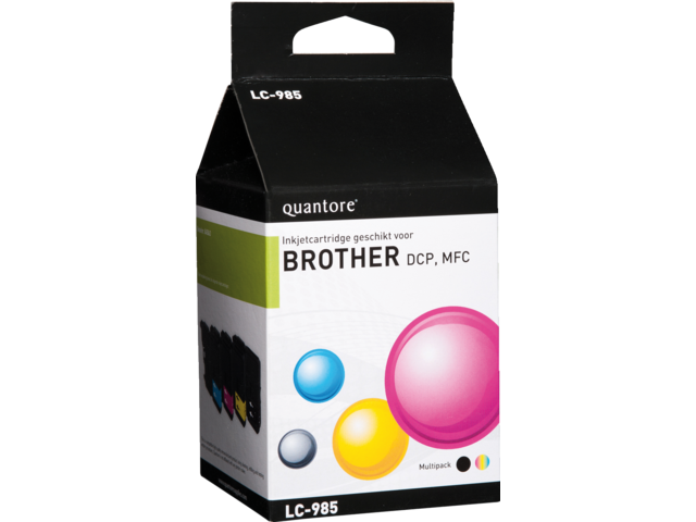 K10350PR inkcartridge quantore bro lc-985 zwart 3 kleuren