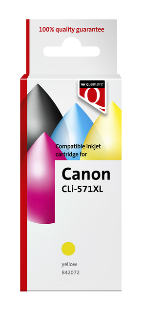 Inktcartridge Quantore alternatief tbv Canon CLI-571XL geel Inktcartridge Quantore alternatief tbv Canon CLI-571XL geel