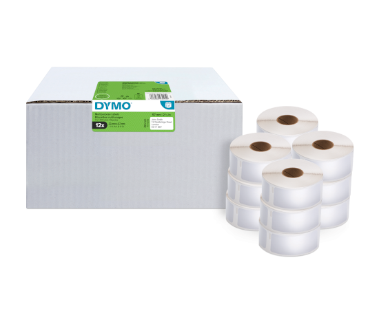 Dymo 2093095 12-pack etiketten 32x57mm wit papier, verwijderbaar Dymo 2093095 12-pack etiketten 32x57mm wit papier, verwijderbaar