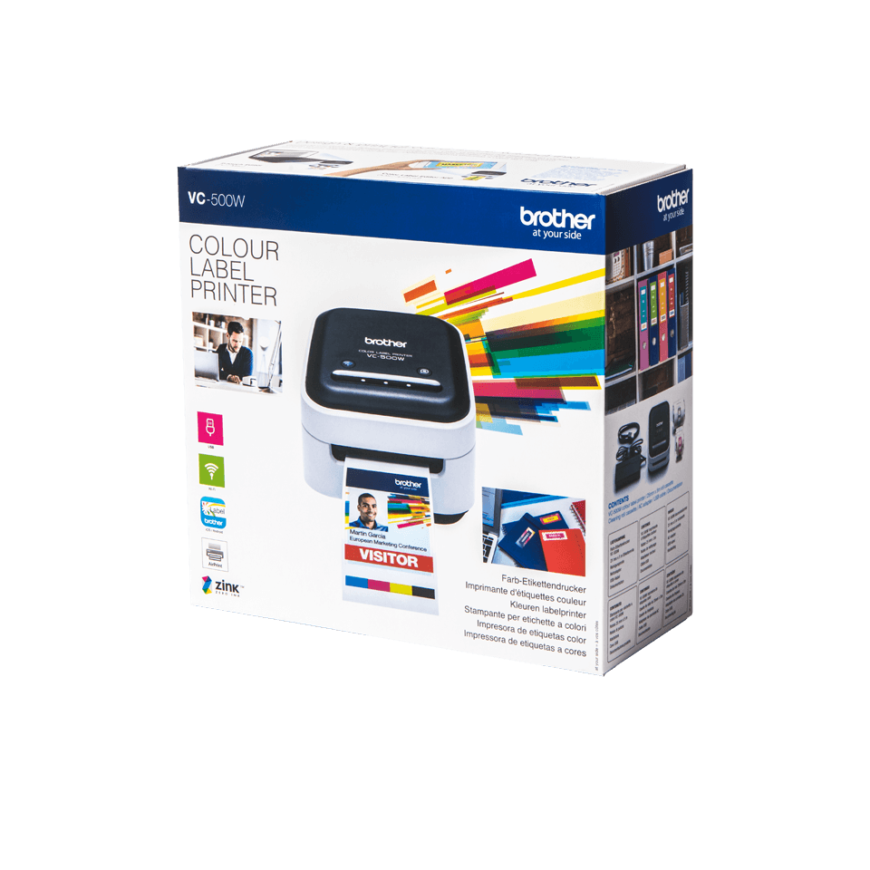 Brother VC-500W kleuren labelprinter, WLAN, Bluetooth