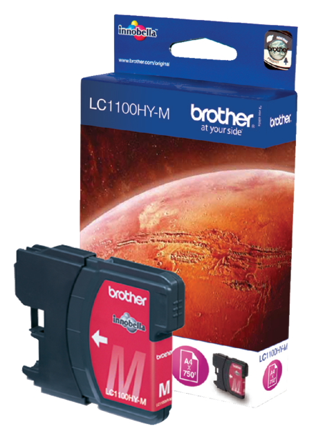 Inktcartridge Brother LC-1100HYM rood Inktcartridge Brother LC-1100HYM rood
