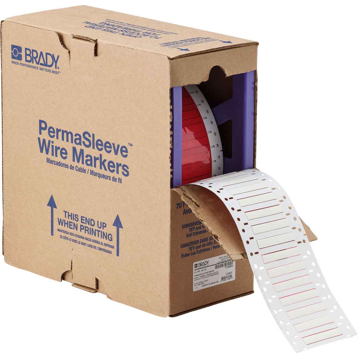 117071-HX-187-2-WT-2 PermaSleeve krimpkousen voor draadmarkering, 25,40 mm (B) x 8,51 mm (H), Wit 117071-HX-187-2-WT-2 PermaSleeve krimpkousen voor draadmarkering, 25,40 mm (B) x 8,51 mm (H), Wit