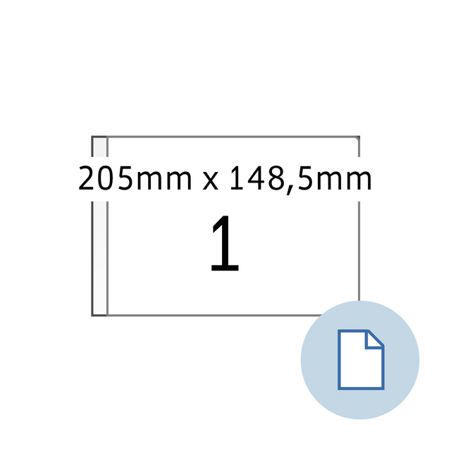 HERMA 8493 A5 EXPR Label, 1,000, 205x148.5 mm, white, 1,000 pieces HERMA 8493 A5 EXPR Label, 1,000, 205x148.5 mm, white, 1,000 pieces