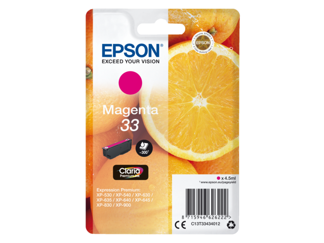 2666546 inkcartridge epson 33 t3343 rood