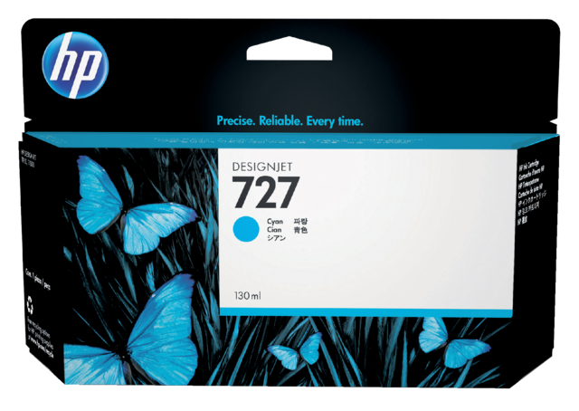 Ink cartridge HP B3P19A 727 blue