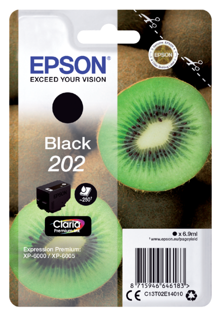 2888122 inkcartridge epson 202 t02e14 zwart