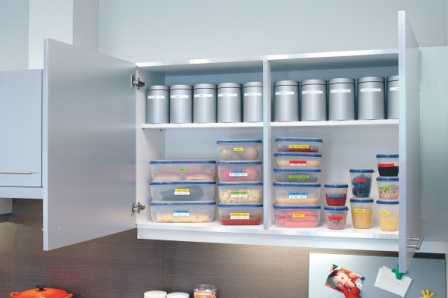 Labelmanager D1 tapes in kitchen Labelmanager D1 tapes in kitchen