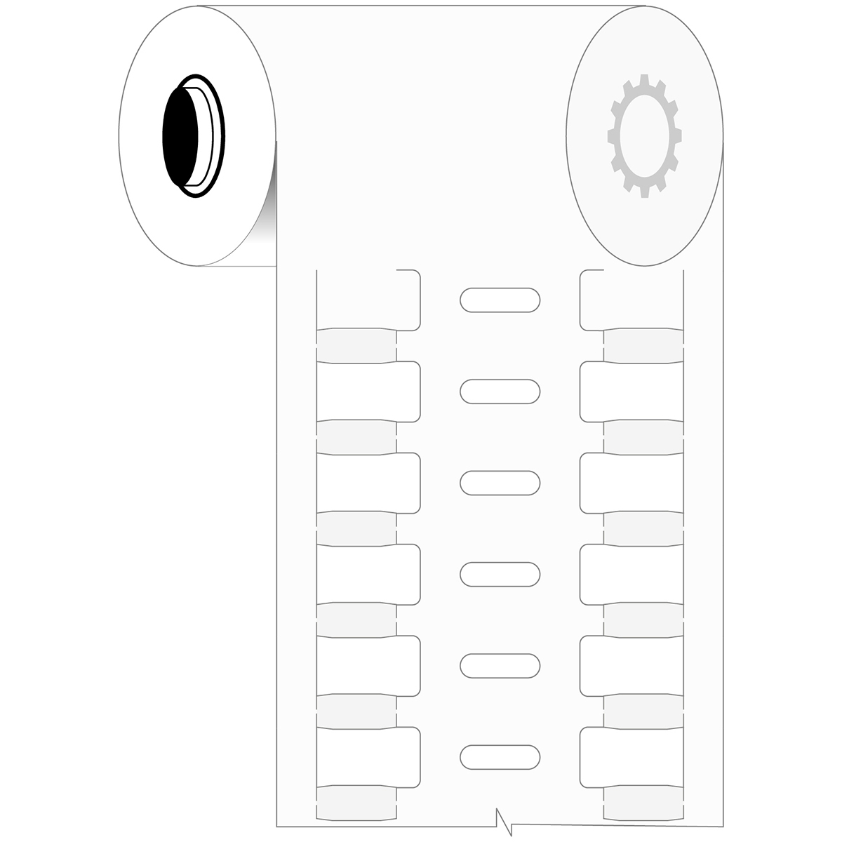 198745-B33-10x4.4-7697-WT Thermische transfert DuraSleeve inserts, 10,00 mm (B) x 4,40 mm (H), Wit