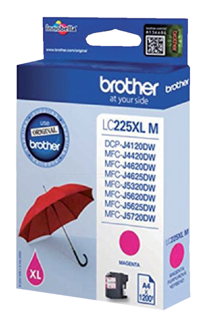 Inktcartridge Brother LC-225XLM rood Inktcartridge Brother LC-225XLM rood