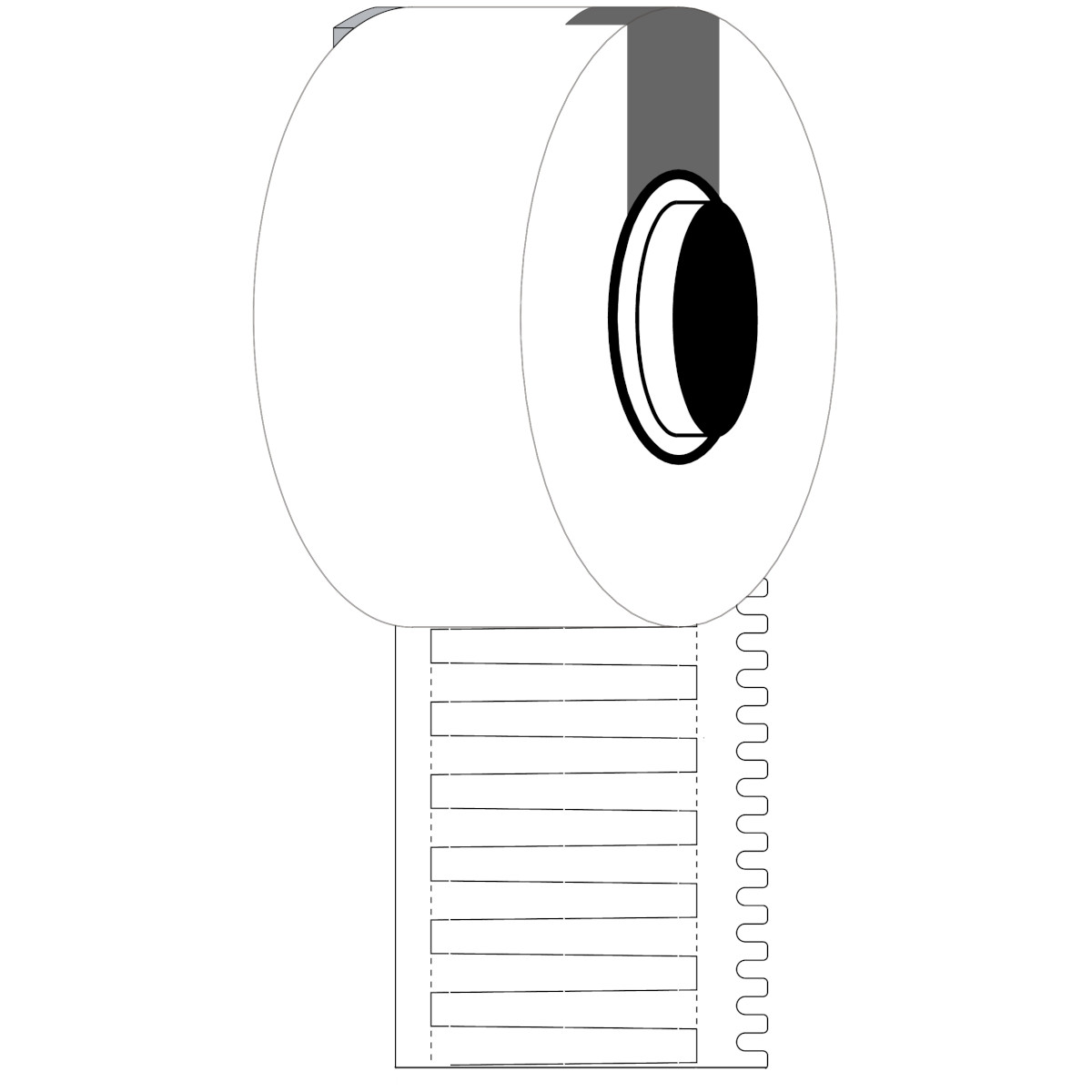 312190-M6-30x4.2-7596-WT DuraSleeve-inserts voor draadmarkering voor M611, M610 en M710