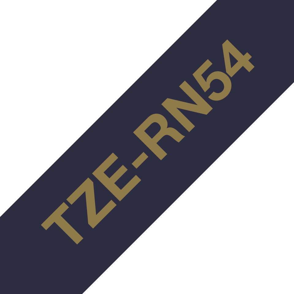 TZE-RN54 stoffen lint goud op marineblauw, 24mm