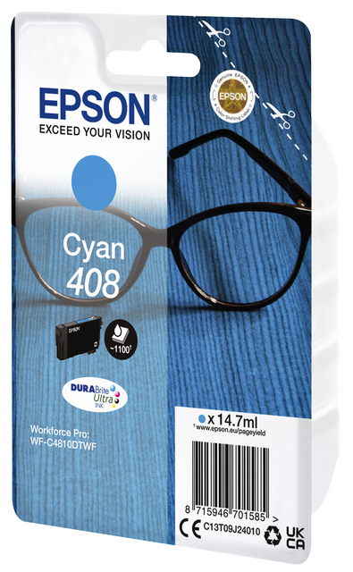 Inktcartridge Epson T09J240 408 blauw Inktcartridge Epson T09J240 408 blauw