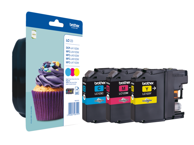 LC123RBWBP inkcartridge brother lc-123 3 kleuren
