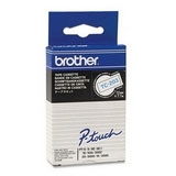Brother TC-203 Tape Blauw op wit, 12mm.