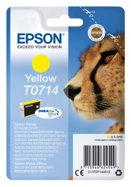 2666325 inkcartridge epson t0714 geel
