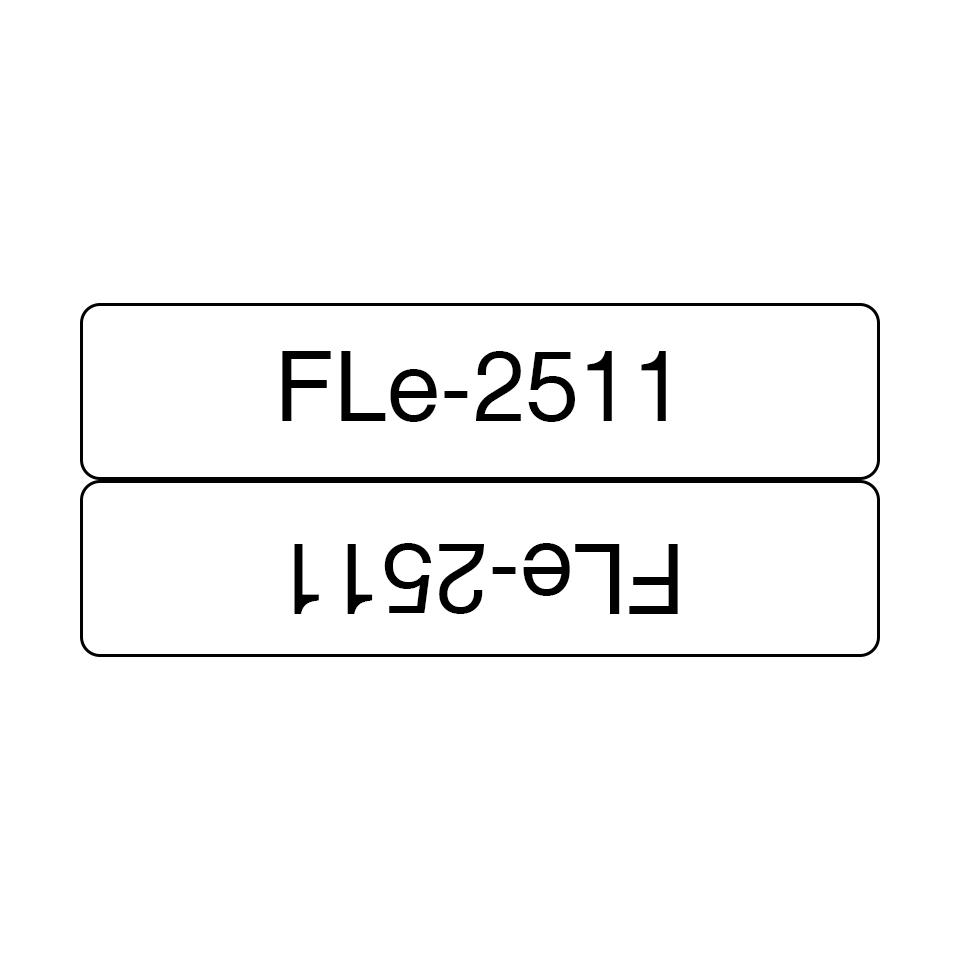 Brother FLe-2511 voorgestanste kabelvlag zwart op wit