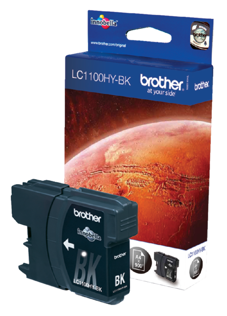 Inktcartridge Brother LC-1100HYBK zwart Inktcartridge Brother LC-1100HYBK zwart