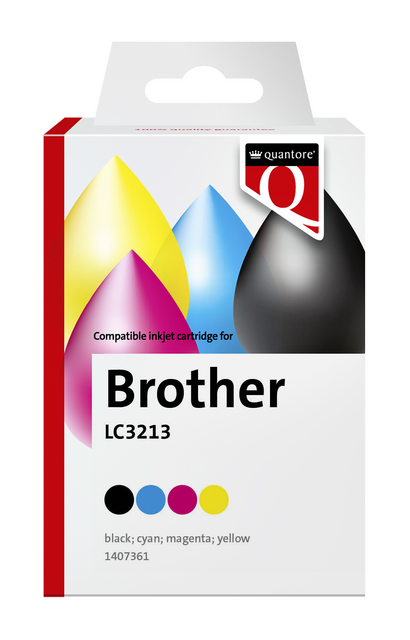 Ink cartridge Quantore alternative tbv Brother LC3213 black + 3 colors