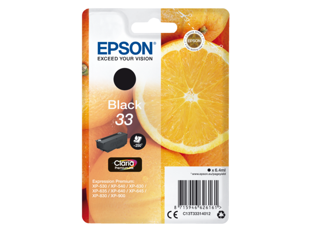 2666540 inkcartridge epson 33 t3331 zwart